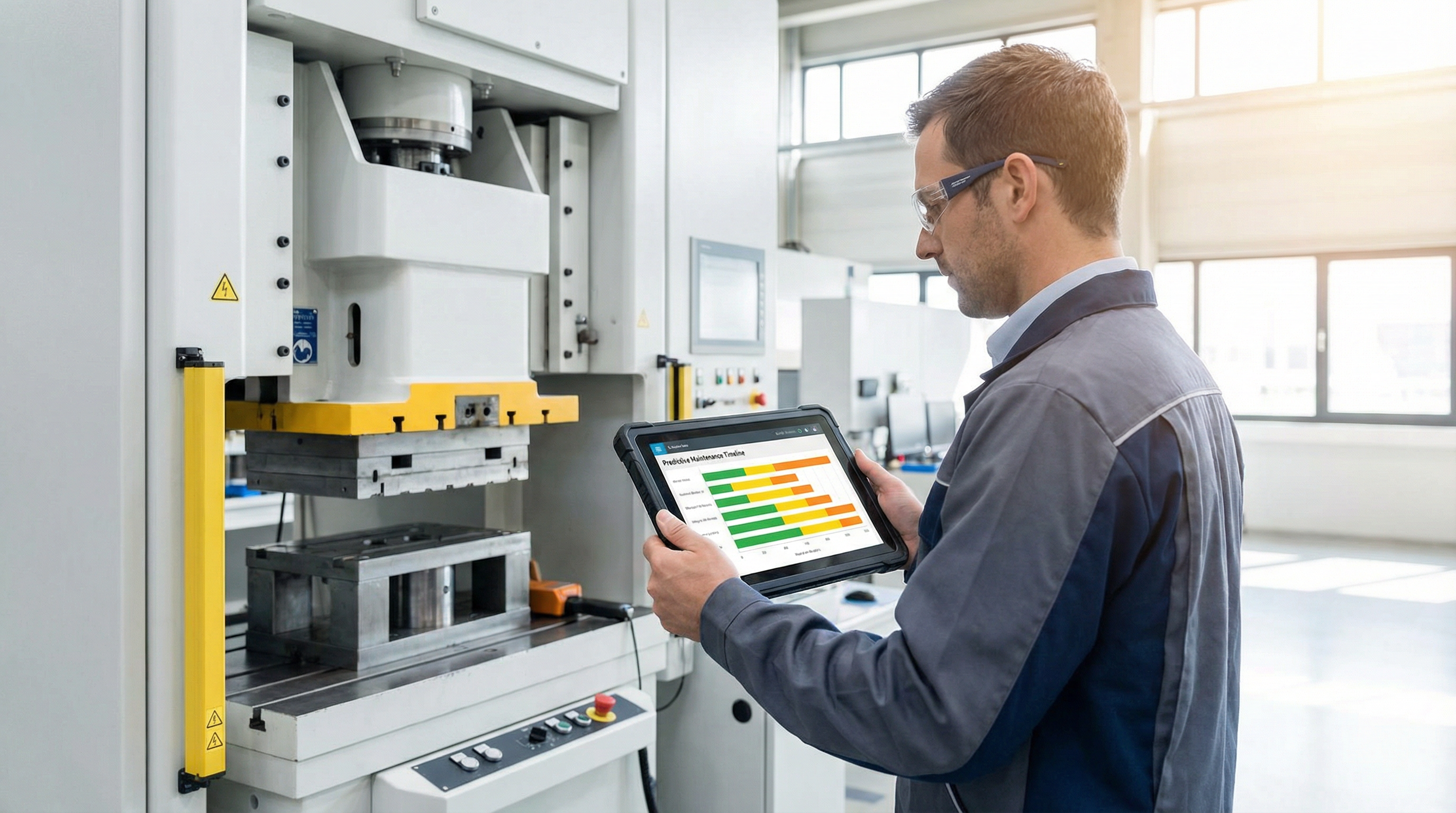 Dashboard mit Predictive-Maintenance-Alarmen und Anlagengesundheits-Scores